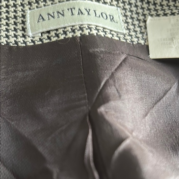 Ann Taylor Houndstooth Blazer Lined Vintage Final Sale - Picture 2 of 6